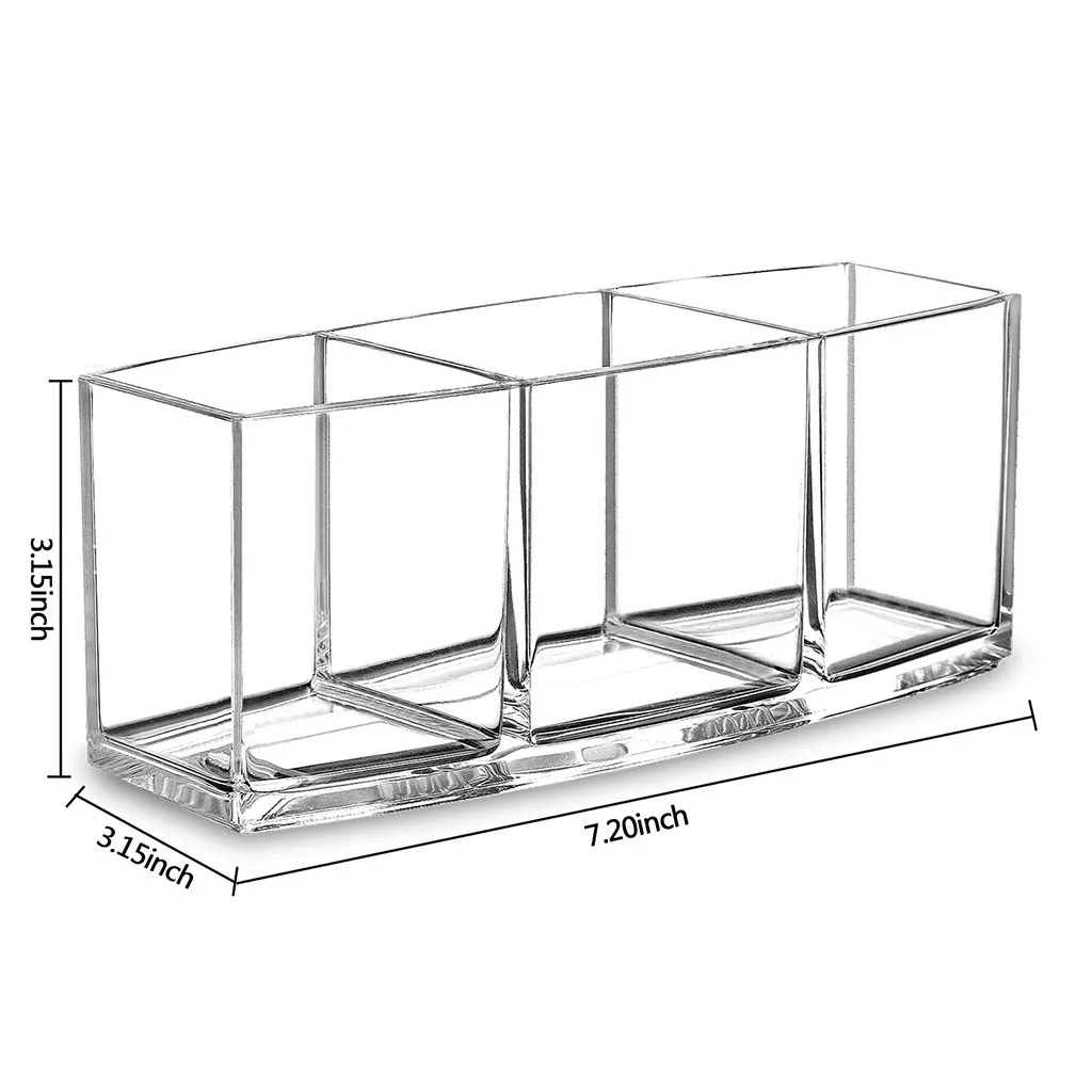 Прозрачный держатель для кистей для макияжа, органайзер для косметики, кисти для хранения ювелирных изделий, коробка для хранения косметики, держатель для губной помады, чехол для мелочей