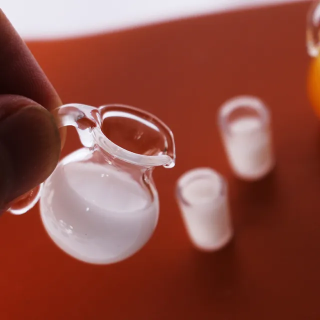 Dollhouse Miniature 1/6 Scale Orange Juice Milk Pot for Blyth OB11 BJD Dolls Kitchen Play Toys Accessories 4