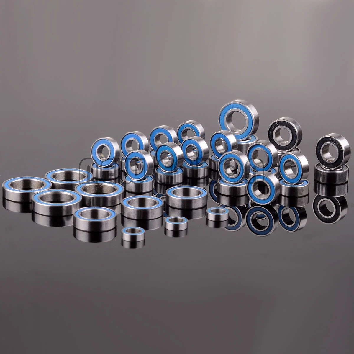 39Pcs Chrome Steel Ball Bearing Metric Blue/Black Rubber Sealed Set KIT For RC Crawler Racing Car 1/10 Traxxas REVO R-EVO 3.3