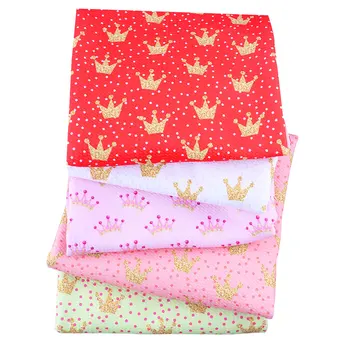 

50*140cm Crown Textured Liverpool Patchwork Tissue Kids home textile for Sewing Doll fabric sewing fabric cotton