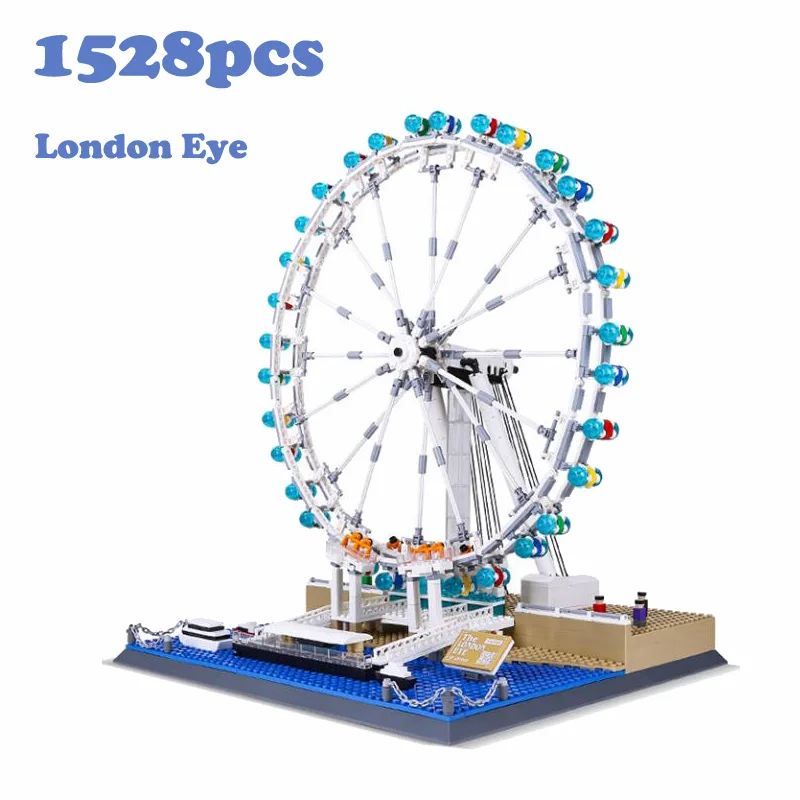 

New City Bricks 2020 London Eye 1528pcs toy building blocks 6215 landmark building is one of the landmarks of the UK