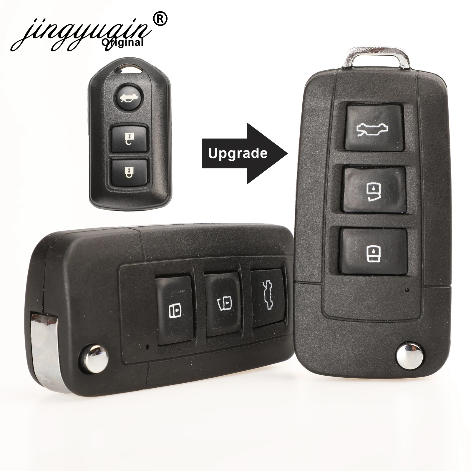 Jingyuqin 3 кнопочный модифицированный телефон для Toyota Camry Prado Highlander Yaris Vios складной TOY43