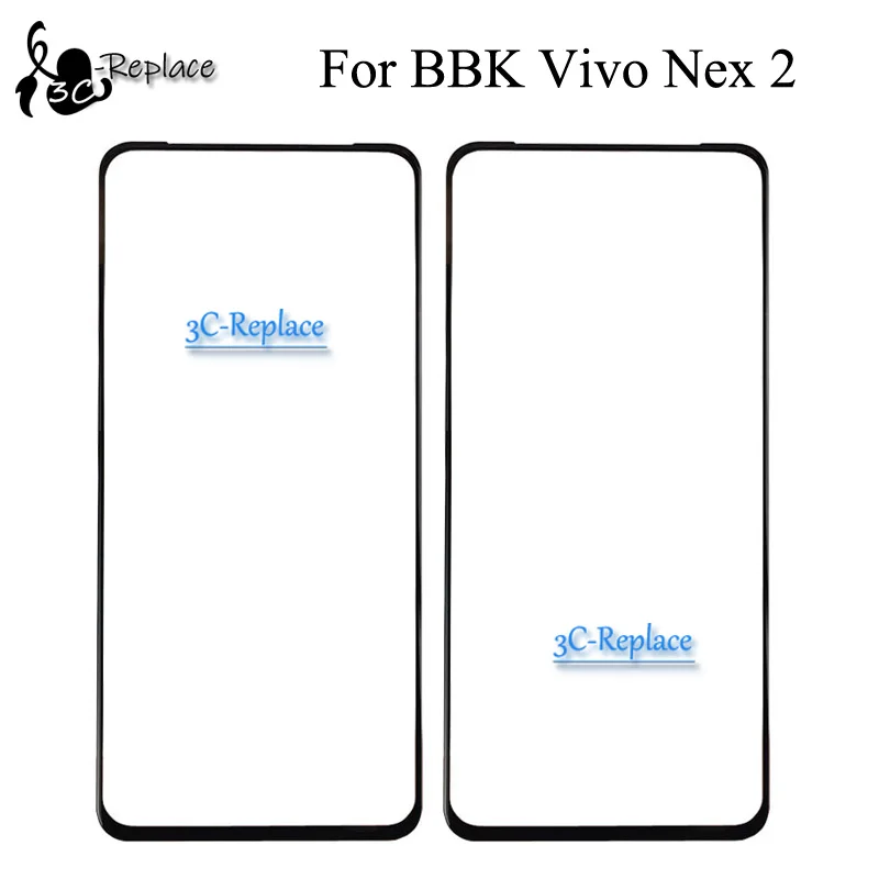 Черный 6,4 дюйма для BBK Vivo Nex Dual display Edition/Vivo NEX 2 Замена внешнего стекла для переднего сенсорного экрана(без кабеля