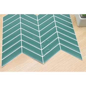 1PC 3D 250x254mm green leaf wall waterproof kitchen and bathroom vinyl self adhesive wallpaper easy to install and decorate