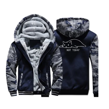 

Not Toady Hoodie Men Thick Winter Fleece Warm Jacket The Cat Coat Hoodie Camouflage Sweatshirt Coats Hoodies Sportswear Jackets