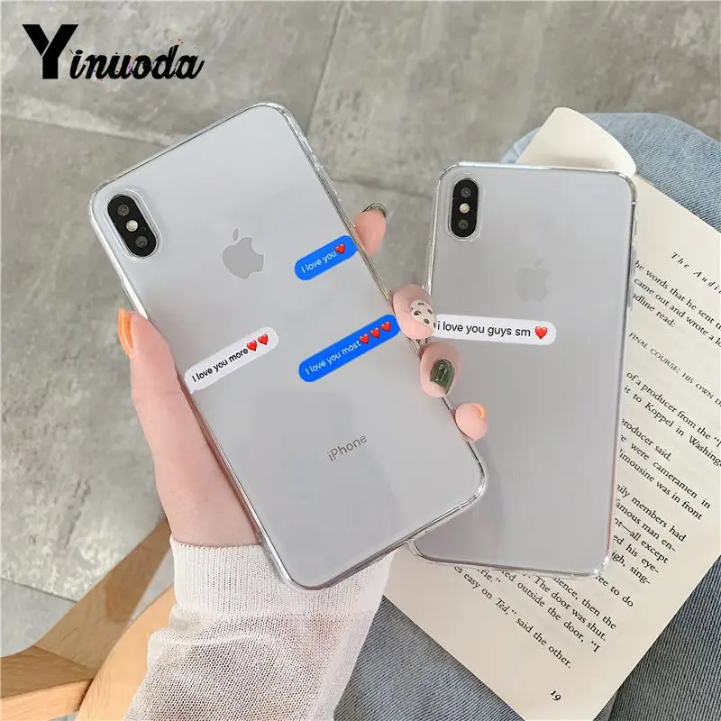 

Yinuoda Funny Chat Soft Clear Phone Case Cover Fundas Coque For iPhone 6 6S 7 7Plus 5 5S 8 8Plus X XS Max