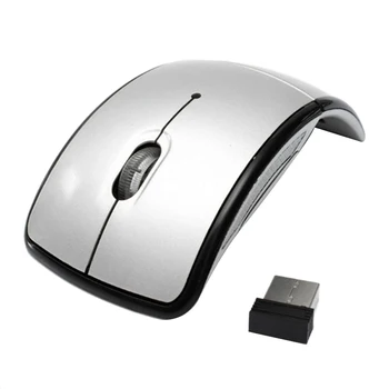 

For PC Laptop Tablet Pad Computer Mouse Ultra Thin 2.4 GHz Wireless Bluetooth Non-Slip Foldable Mouse With Mini USB Receiver