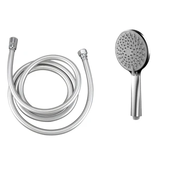 

PVC High Pressure Thickening Anti-Winding Smooth Shower Hose 2M & High Pressure Shower Head Upgraded 6 Functions