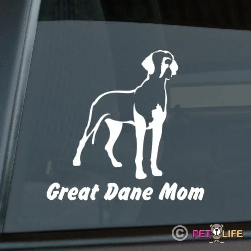 Great Dane Mom стикер штамповочный станок из винила-немецкий мастиф v2 Наклейка на окно