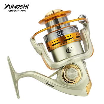 

High-speed yumosh wheels spinning fishing reel 6.3:1 13+1BB 2000-7000 series Spinning wheel type Sea Rock lure fishing reels KN