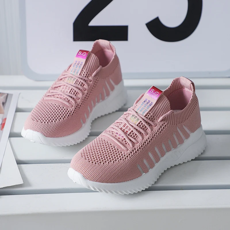 

Flying woven women shoes summer new student sports shoes comfortable casual shoes new breathable running flat shoes women shoes