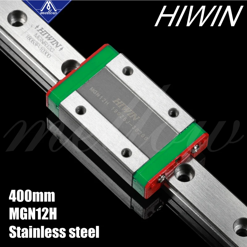 

Mellow 5pcs Original Hiwin MGN12H Carriages+400mm L MGNR12C Stainless Steel Linear Rails For 3D Printer BLV MGN Cube