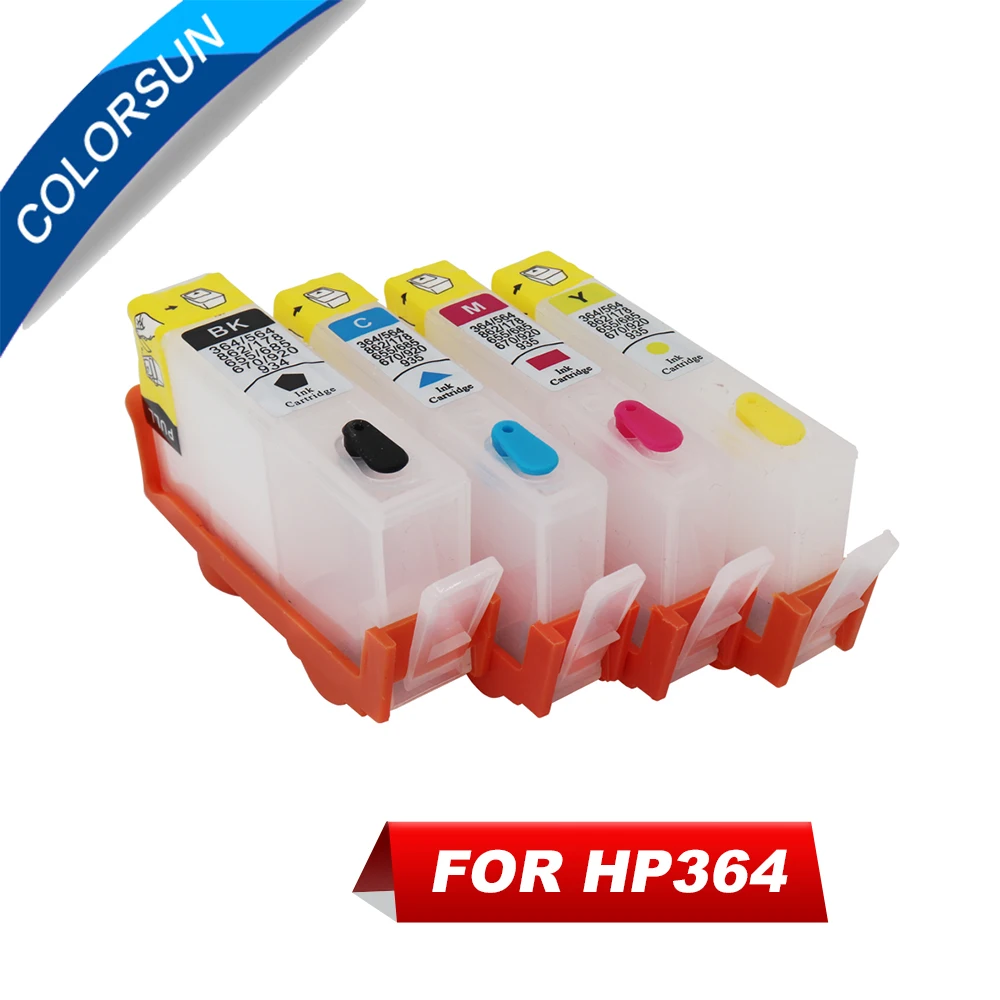 Colorsun 4 шт. для картриджа принтера HP 364 XL Photosmart 5510 6510 B209a C510a|ink refill|cartridge for printerink hp |