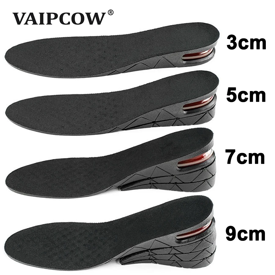 Plantilla para aumento de altura Invisible, cojín elevador de altura, corte ajustable, inserto de talón de zapato, soporte absorbente de Taller, almohadilla de pie, 3-9cm