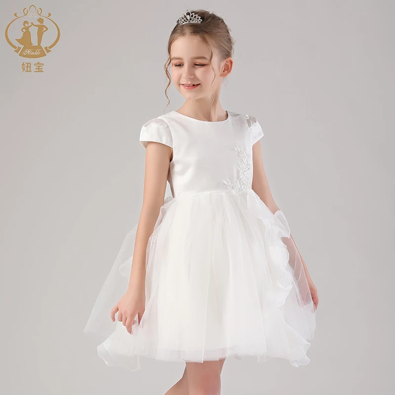 Nimble церемония принцессы вышивка официальное платье детская одежда с принтом