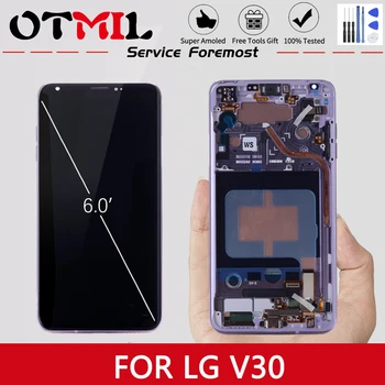 

6.0" Super AMOLED For LG V30 LCD Display Touch Screen with Frame Digitizer with Frame H932 H933 VS996 US998 For LG V30 Display