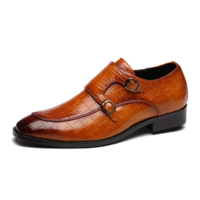 Merkmak/мужские брендовые кожаные официальные туфли; модельные туфли; оксфорды; модная обувь в стиле ретро; элегантная Рабочая обувь с острым носком; Прямая поставка - Цвет: Цвет: желтый