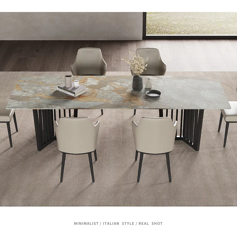 | طاولة طعام رخام بتصميم عصري