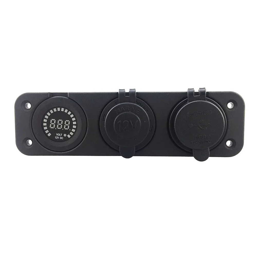 Автомобильное зарядное устройство DIY 3 в 1 панель 4.2A Dual USB выходной вольтметр