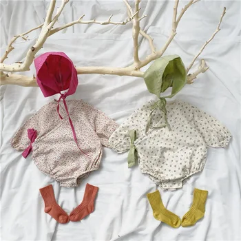 

Ins 2020 Baby Jumpsuit Long Sleeve Summer Boy Girl Clothes Pattern Floral In Cltoh Baby Romper Made Of Cotton (Have Hat)
