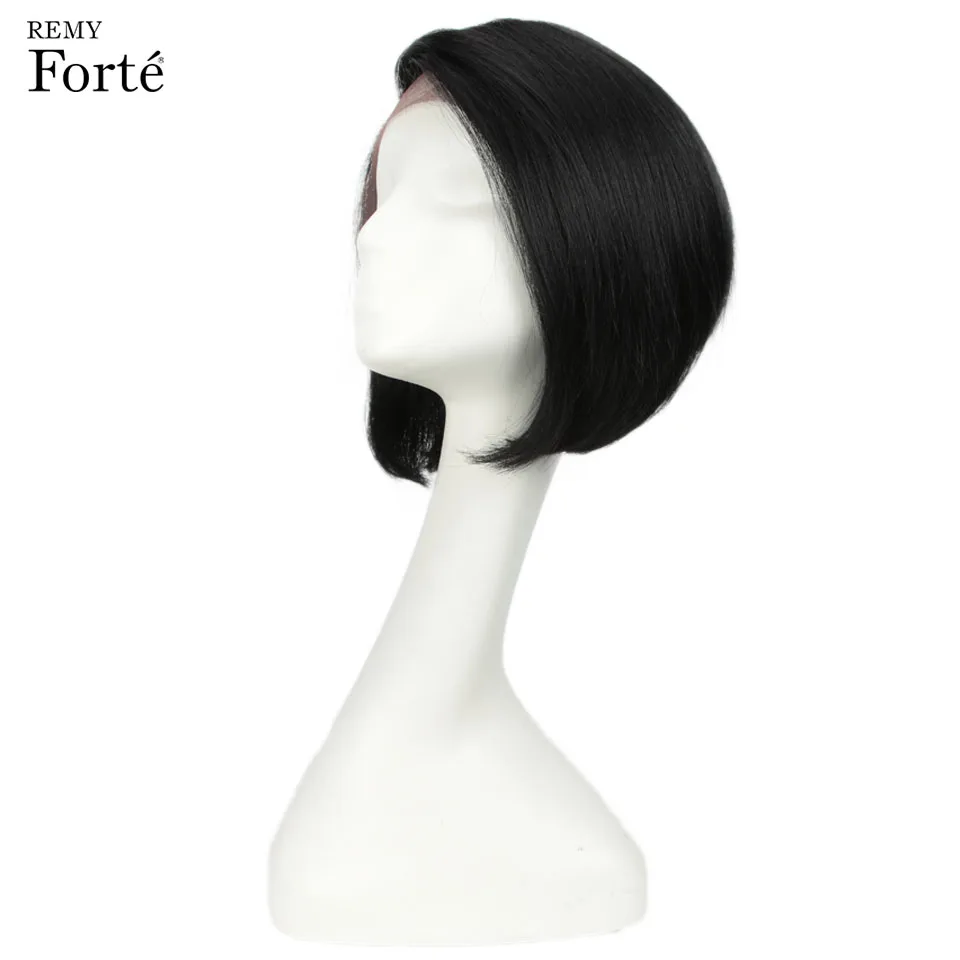Парики из натуральных волос Remy Forte, парики из натуральных волос, прямые короткие парики, парики из бразильского волоса - Цвет волос: #1
