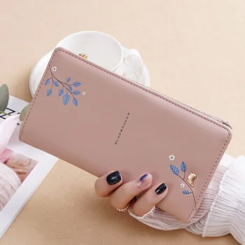 

2020 New Leather Women Wallets Coin Pocket Hasp Card Holder Money Bags Casual Long Ladies Clutch Phone Wallet Women Purse