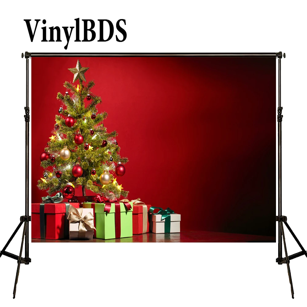 Vinylbds Photography Backdrops Christmas Tree Backdrop Arbol De Navidad  Madera Gift Box Background Red Stone Wall Backdrops - Backgrounds -  AliExpress