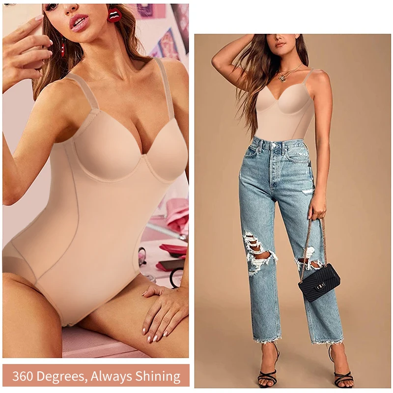 Seamless Shapewear Bodysuit For Women Tummy Control Butt Lifter Body Shaper  Invisible Under Dress Slimming Strap Thong Unde I3j1 - Shapers - AliExpress