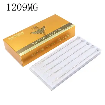 

EMALLA 50Pcs 0.35MM 1209MG Disposable Sterilized Magnum Needles Tattoo Needle For Tattoo Machines Gun Liner Shader Needles