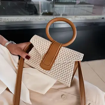 

Jin Mantang Bag Ladies Messenger Small Bag 2020 Fashion Wild Handbag Shoulder Bag Designer Messenger Straw Woven Bag Beach Bag