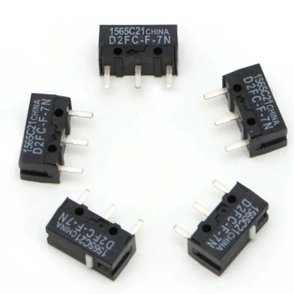 5PCS 5 шт. кнопочный переключатель 3Pin мышь переключатель микропереключатель для мыши RAZER Малый мощность 0.05A 30 В DC микро переключатель G600 - Цвет: 5PCS