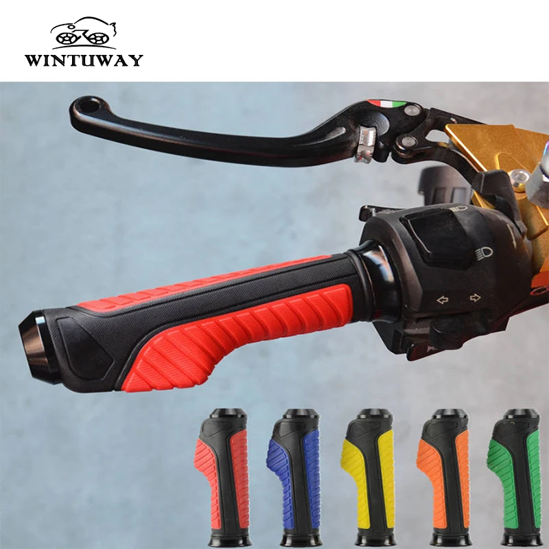 

WINTUWAY Motorcycle Handle bar Caps / Handlebar Grips Quality Soft Glue Universal Street & Racing Motorcycle Racing Grips
