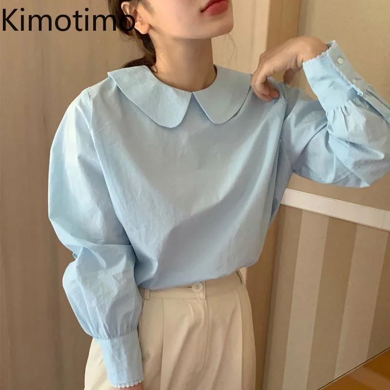 Женские топы Kimotimo корейские шикарные нежные рубашки с вырезами на спине со