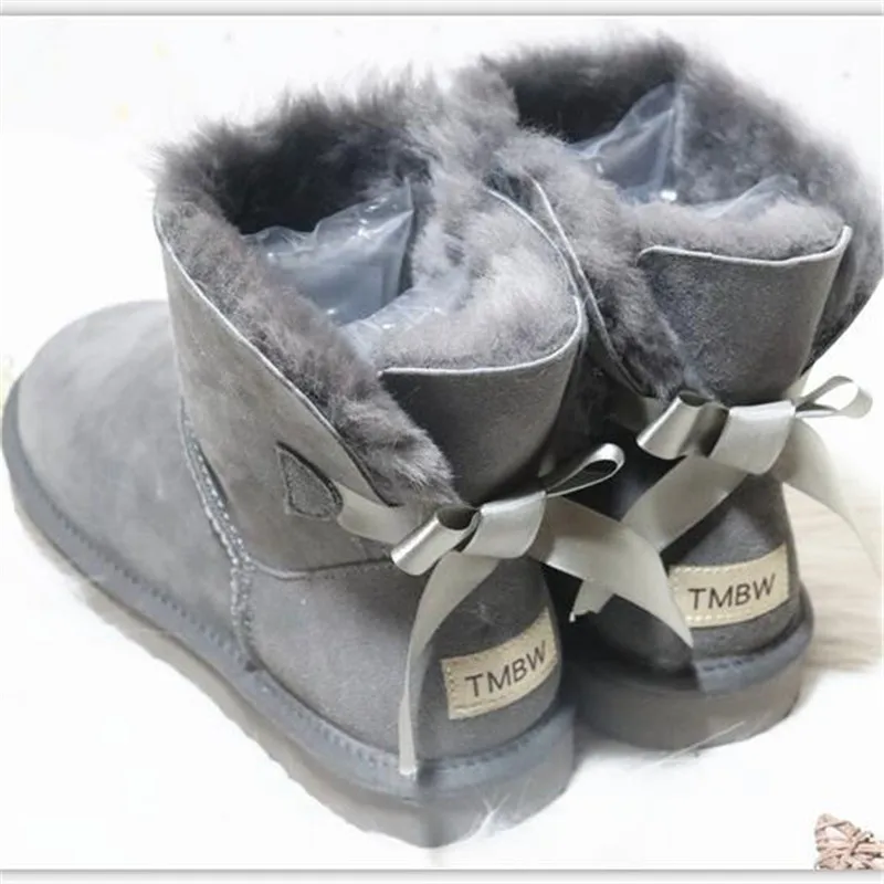 Женские зимние классические ботинки из натуральной овчины размера плюс, женские ботинки из натуральной овчины женская обувь