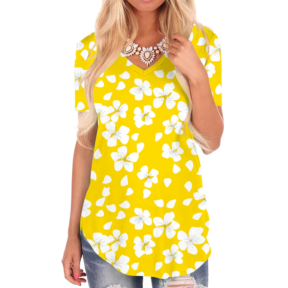 KYKU world map T Shirt Women Earth V-neck Tshirt novel T-shirts 3d Womens Clothing Fashion Cool Style High Quality