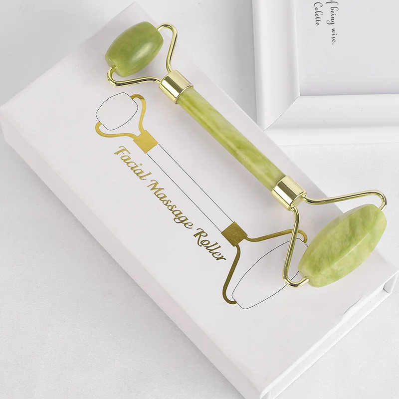 Manufacturers Direct Selling Natural Jade South Jade Double Headed Roller New Style Facial Massage Thin Face Useful Product Roll