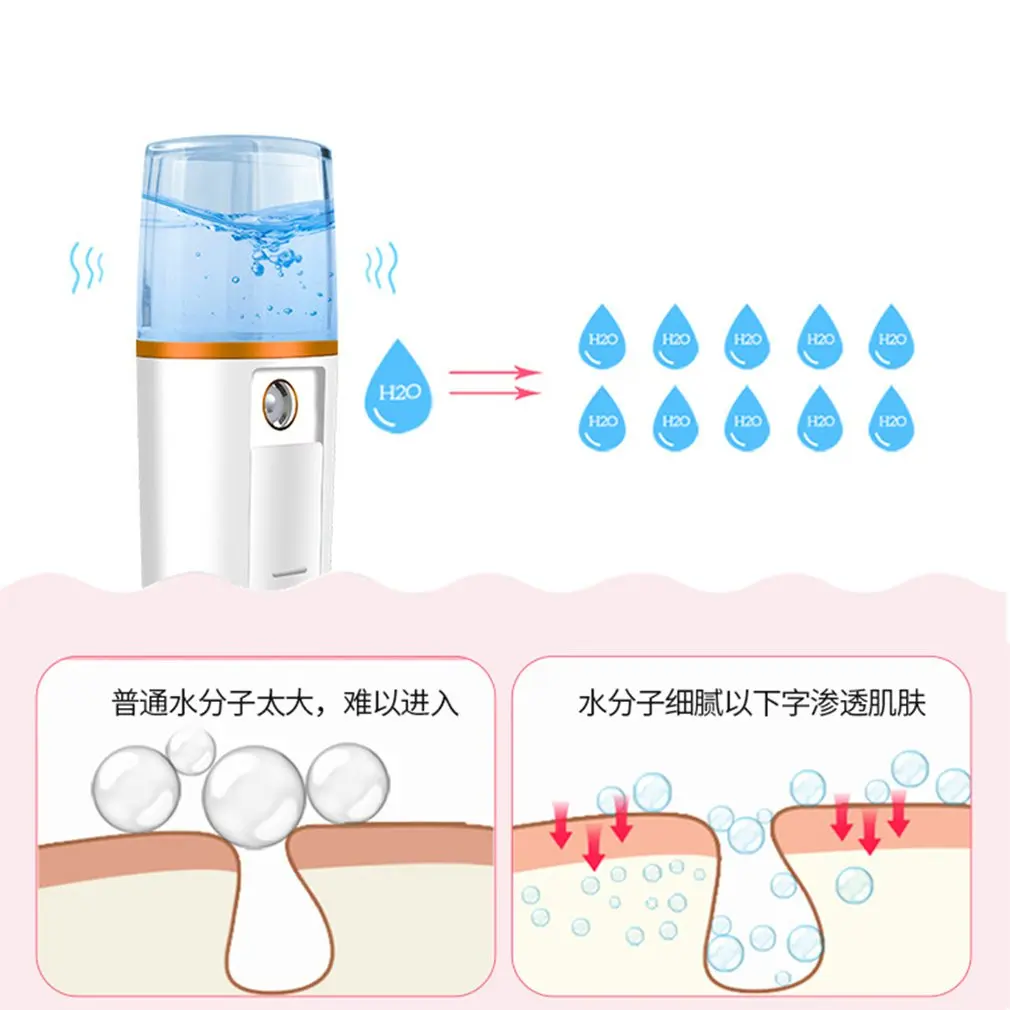 Durable Humidifier USB Rechargable Portable Water Meter Charging Mini Steamed Face Humidifier Portable Size 4