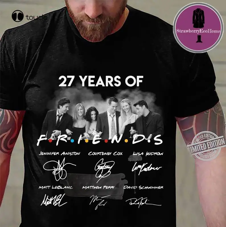27 Anni Di Amici Signature Shirt, Ross Geller, Rachel Green, Monica Geller, Chandler Bing, Febe Buffay, Joe Tribbiani