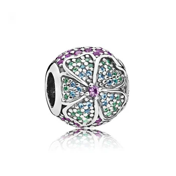 

100% 925 Sterling Silver797067NRPMX Authentic Glorious Blooms Charm Bracelet Original Free Shipping