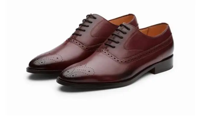 

Men Leather Shoes Lace Up Casual Shoes Dress Shoes Brogue Shoes Spring Ankle Boots Vintage Classic Male Casual F38