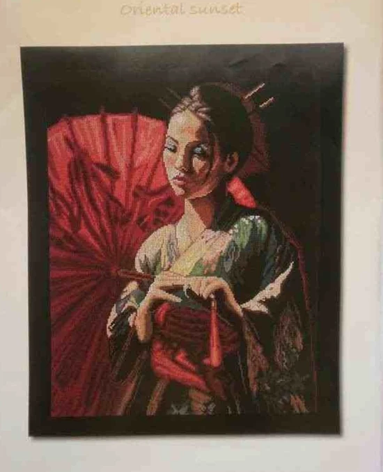 cs-2988 Oriental Sunset Geisha Beauty Lady Girl Woman