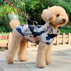 Vêtements chauds pour chiens, manteau pour petits chiens, veste coupe vent imperméable, vêtements pour chiens, ours en peluche, veste chaude rembourrée en coton en hiver 