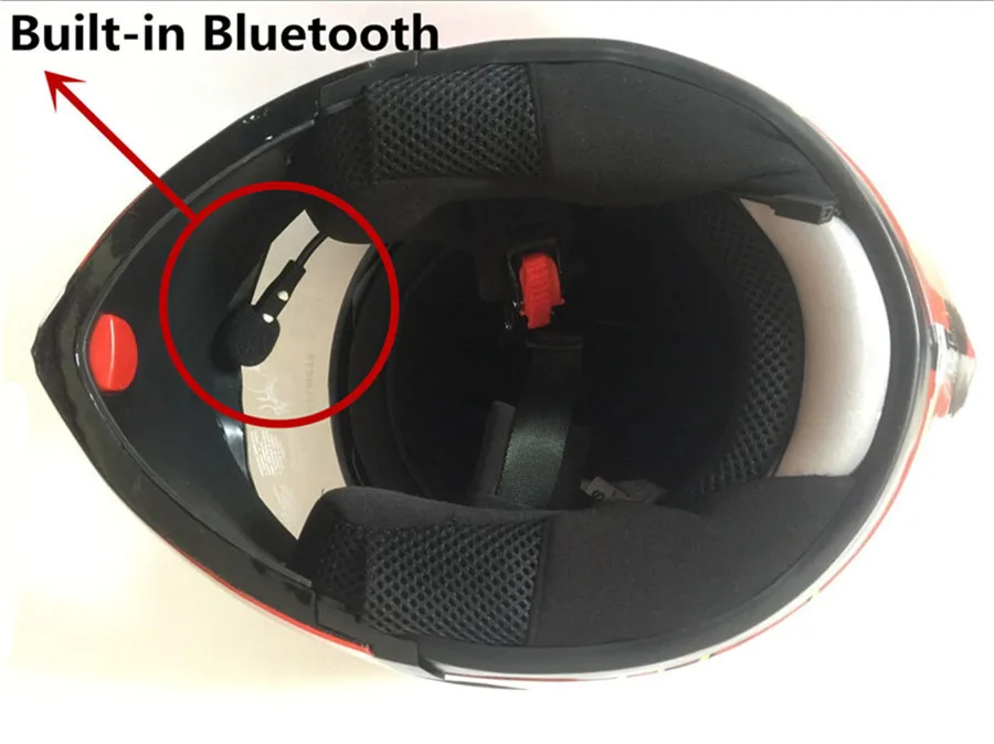 Встроенный Bluetooth новый модный двойной объектив с откидной крышкой мотоциклетный