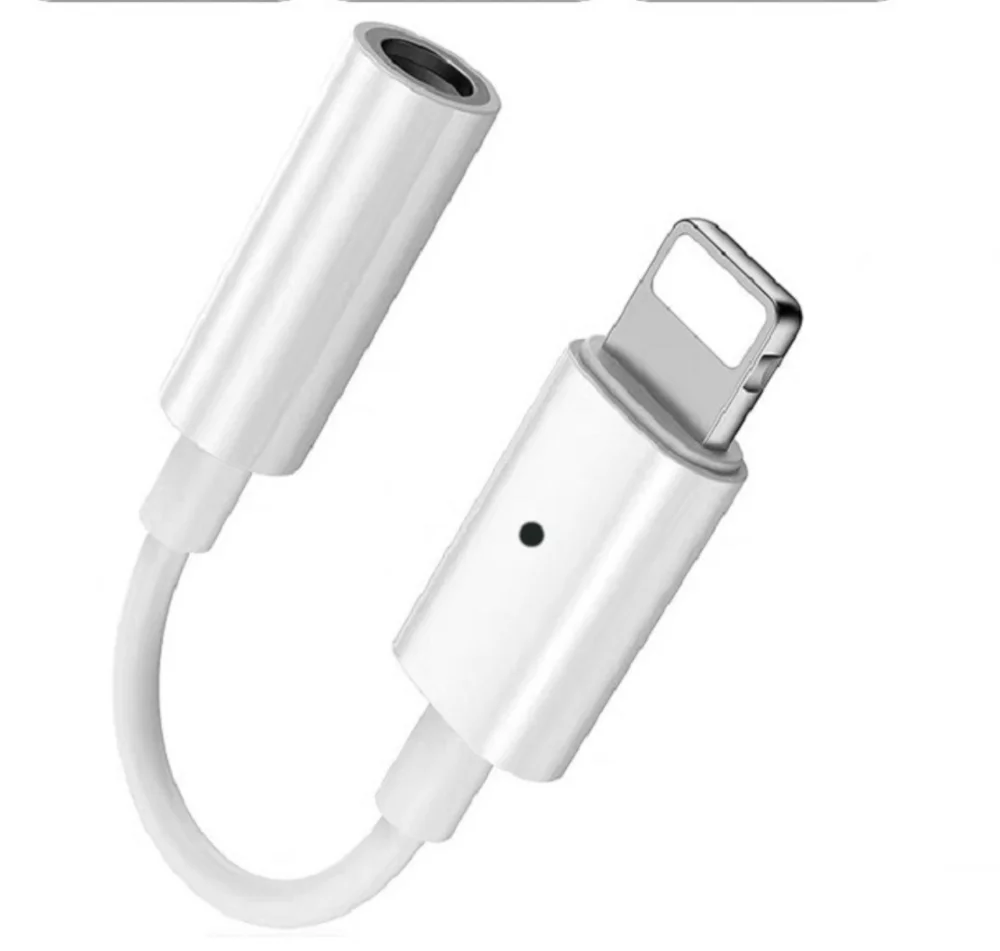 Адаптер мобильного телефона подходит для Apple 7/8/X/XS адаптер гарнитуры Apple кабель преобразования гарнитуры мобильного телефона в одном - Цвет: Белый