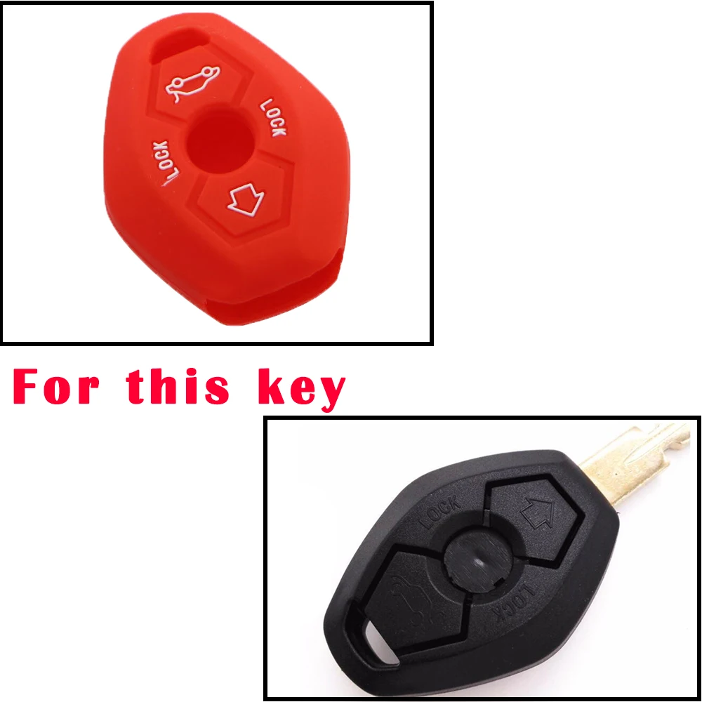 Silicon Key fob Holder Case Chain Cover FIT For BMW E61 E53 E85 E36 E46 E39