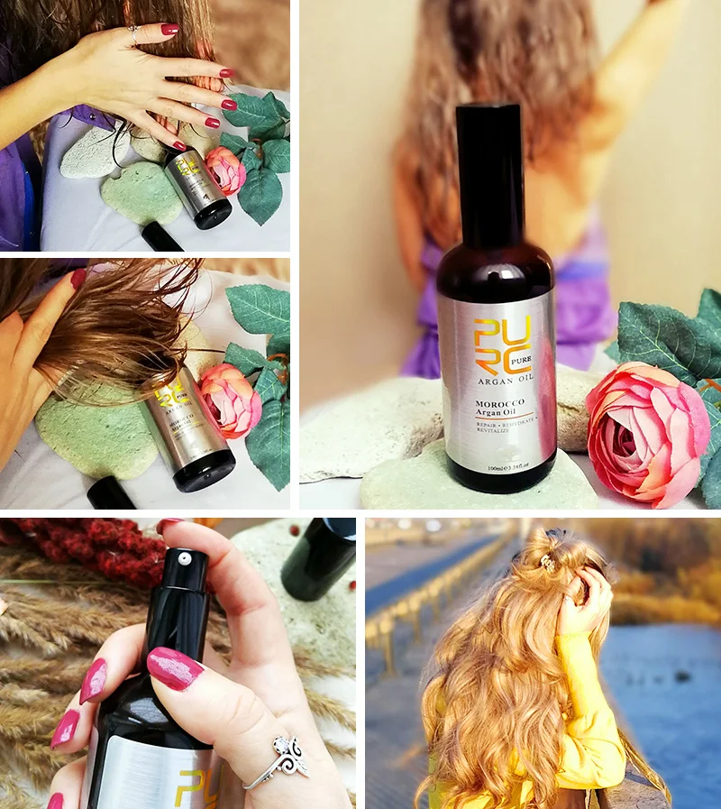 Tratamentos de Alisamento Cabelo para Mulher Cuidados com o Cabelo Purc Marrocos Argan Óleo Cabelo & Couro Cabeludo Reparação Frizz Danos Secos Presente 12 secos cabelo para mulher cuidados com o cabelo presente