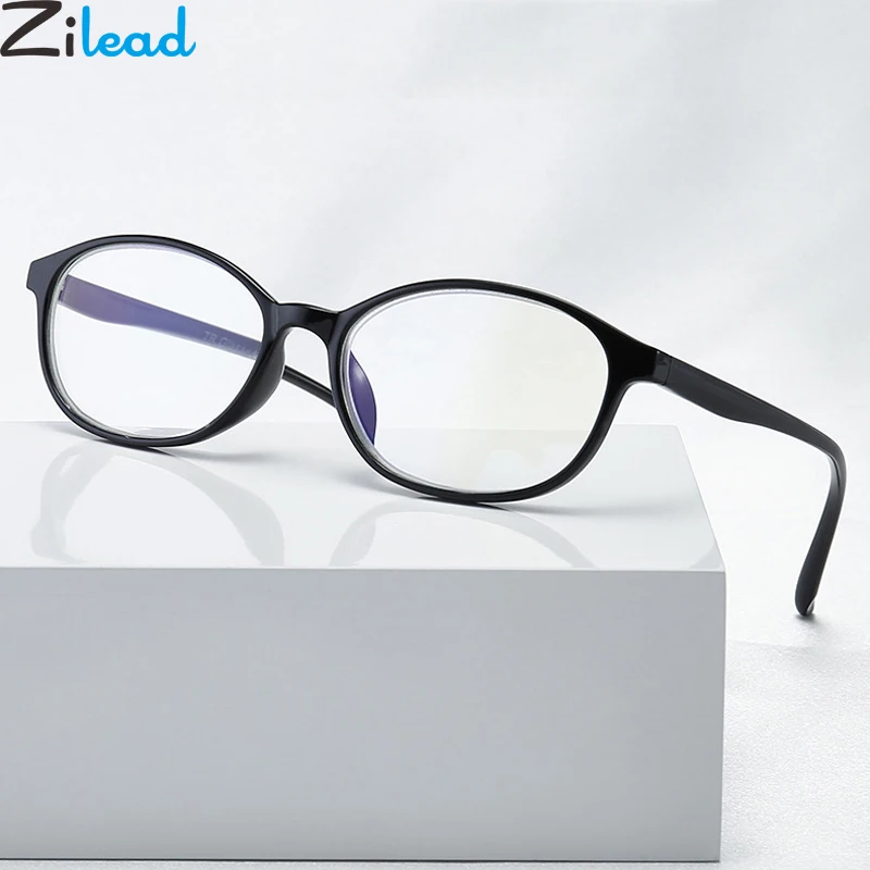 Zilead TR90 Anti Blue Light Reading Glasses Ultralight Round Prebyopia Spectacles Hyperopia Eyeglasses Eyewear For Men Women