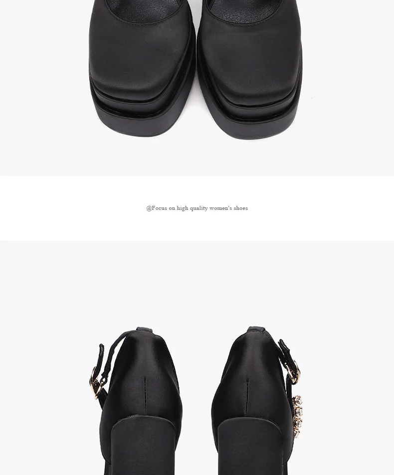 2021 New Ladies Sandals Summer Shoes Sexy Thick High Heels Thick Platform Buckle Crystal Dress Party Wedding Shoes Woman Pumps