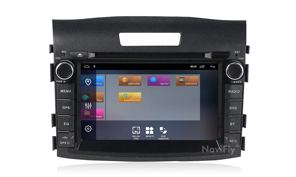 Sale Navifly Android 9.1 car multimedia dvd player for Honda CRV CAR GPS navigation Radio Tape Recorder Stereo Map RAM 2G ROM 32G BT 15