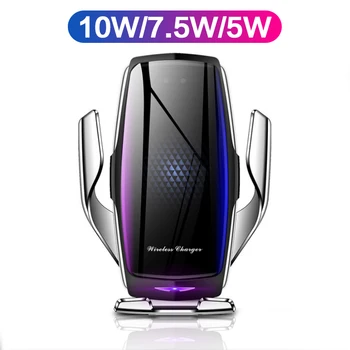 

Qi Wireless Charger Automatic Clamping Portable Charger Mobile Phone Holder Car Mount Charger For iPhone Samsung Air purifier